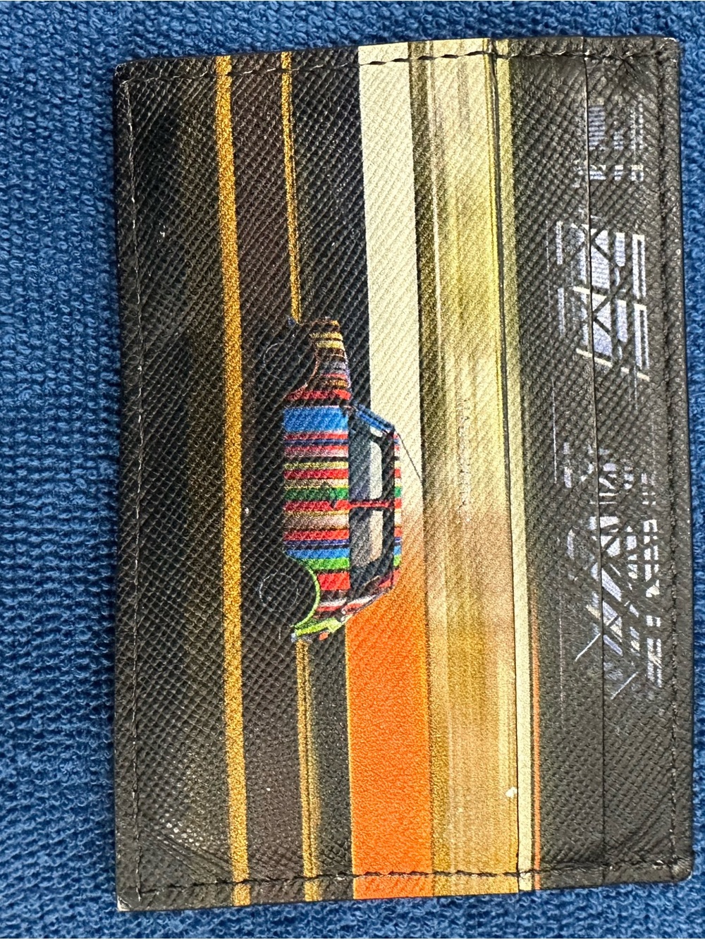 Paul Smith Multicolor Striped Car Print Card Holder